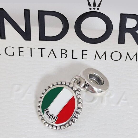 Pandora Italy Flag Exclusive Dangle Charm with box - Picture 1 of 6